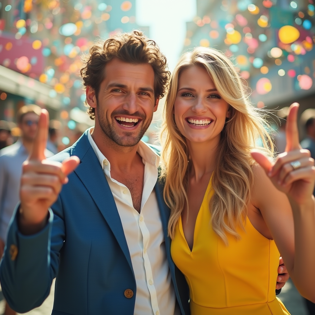 vacation rental hosts smiling and giving thumbs up